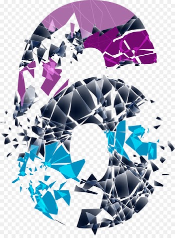 Numerical digit Arabic numerals Euclidean vector - Debris effect Arabic numerals 6 