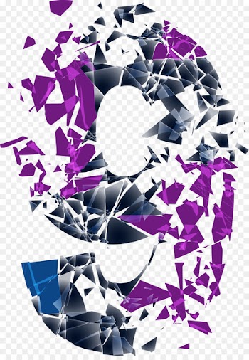 Numerical digit Arabic numerals Illustration - Debris effect Arabic numerals 9 