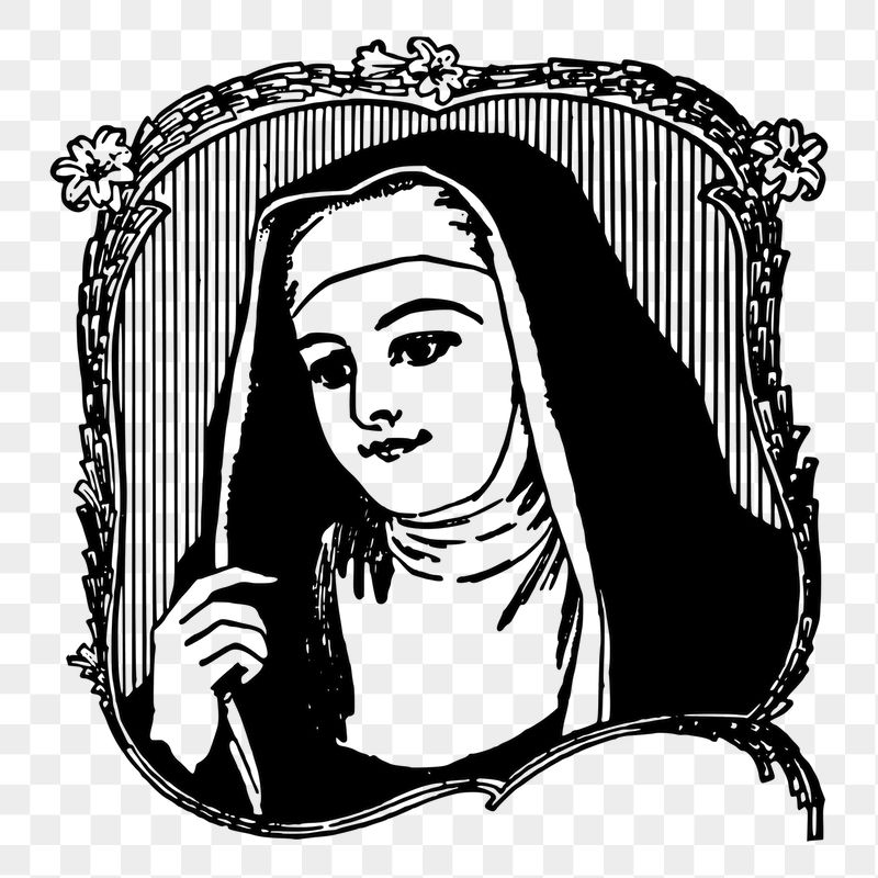 Nun png sticker, vintage illustration, | Free PNG - rawpixel