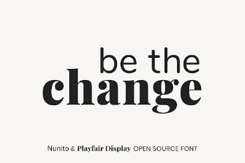 Nunito & Playfair Display open | Free Font Add-on - rawpixel