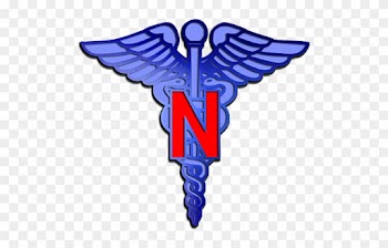 Nurse Medical Blue Caduceus Symbol Clip Art - Nursing Symbol