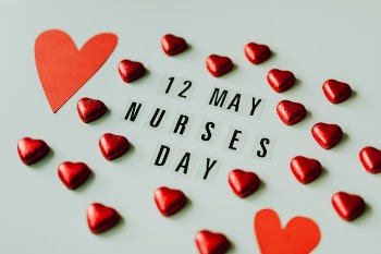 Nurses Day Sign with Hearts