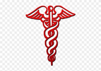 Nursing Student Graduation Invitation Clipart - Red Caduceus