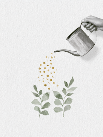 Nurturing Financial Growth: A Minimalist Collage Concept