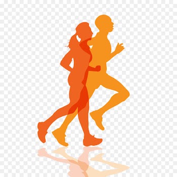 Nutrition for Runners Running Mural 5K run - running man 