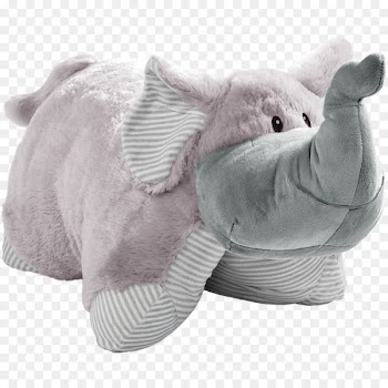 Nutty Elephant Grey Blue Trunk Pillow Pets Pee Wees Pillow Pets Elephant Stuffed Animal Elephant Stuffed Animals & Cuddly Toys Pillow Pets 46cm Nutty Elephant (Grey/Blue) - pillow pets 