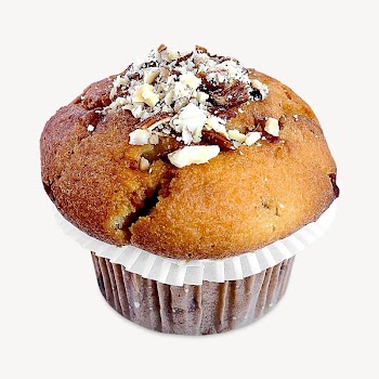 Nutty muffin, dessert isolated design | Free Photo - rawpixel