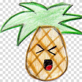 O food s, yellow and green pineapple fruit drawing transparent background PNG clipart