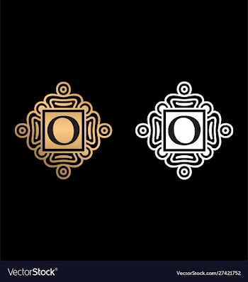 O letter logo o monogram logo o letter vector image