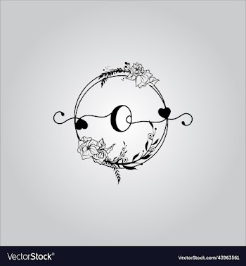 o letter logo with white background