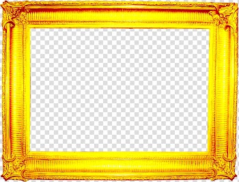 O RainbowColorfullFrames, rectangular gold-colored frame transparent background PNG clipart