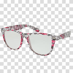 O sunglasses, white and pink framed eyeglasses transparent background PNG clipart