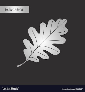 Oak leaf black and white style icon vector image