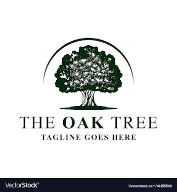 oak tree logo design template
