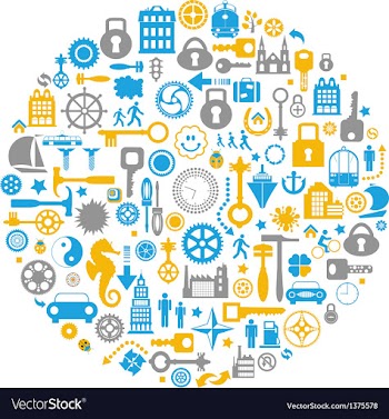  					Objects on a white vector image														