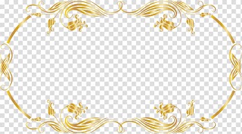 Oblong gold floral layout art, Yellow Pattern, Luxury golden leaves transparent background PNG clipart