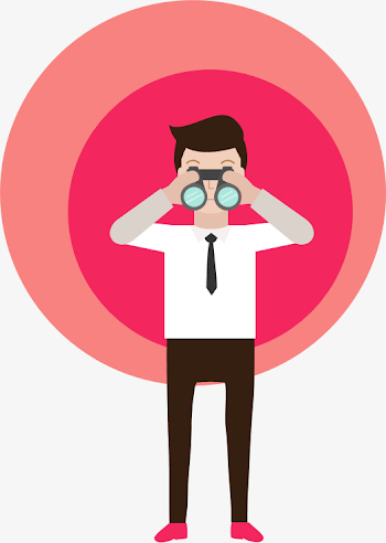 Observation Of Male, Telescope, Business Men, Pink PNG Image and ...