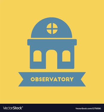 Observatory building vector image