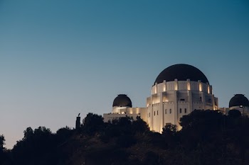 Observatory Lit Under Night Sky