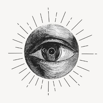Observing eye drawing, vintage mystical | Free PSD Illustration - rawpixel