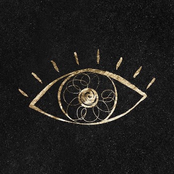 Observing eye sticker, gold aesthetic | Free PSD Illustration - rawpixel