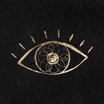 Observing eye sticker, gold aesthetic | Free Vector Illustration - rawpixel