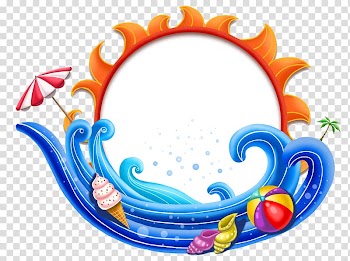 Ocean bottom frame transparent background PNG clipart