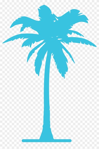 Ocean Clipart Pool Wave - Blue Palm Tree Png