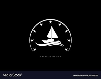 ocean in boat brand icon