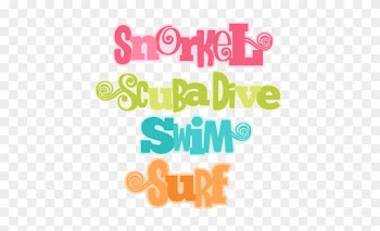Ocean Sports Words Set Svg Scrapbook Cut File Cute - Scalable Vector Graphics