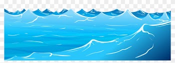 Ocean Water Clipart - Transparent Background Waves Clipart