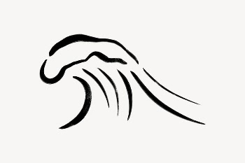 Ocean wave ink brush, abstract | Free Photo - rawpixel