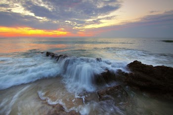 Ocean Wave Under Cloudy Sky