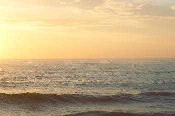 Ocean Waves at Sunset