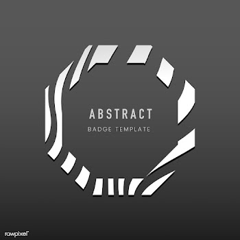 Octagon abstract badge template vector | Free stock vector - 538075