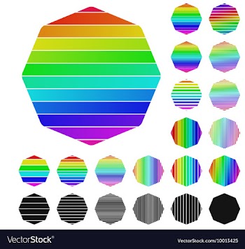 Octagon Logo Set vector image