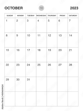 October 2023 year planner template, calendar 2023 desgin, monthly and yearly planners. organizer diary. week start Sunday, corporate planner template, Desk calendar 2023, vertical layout, vector