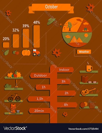 October information graphic theme vector image