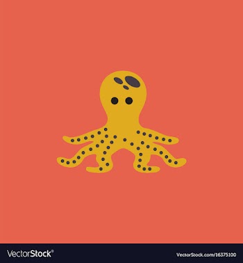 Octopus cartoon vector image