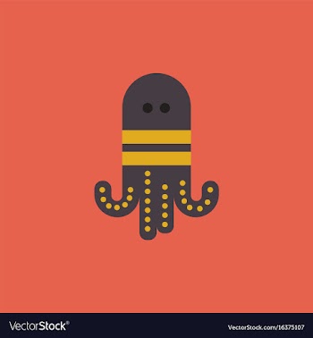 Octopus cartoon vector image