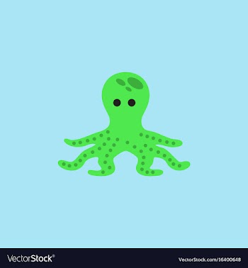 Octopus cartoon vector image
