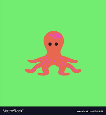 Octopus cartoon vector image
