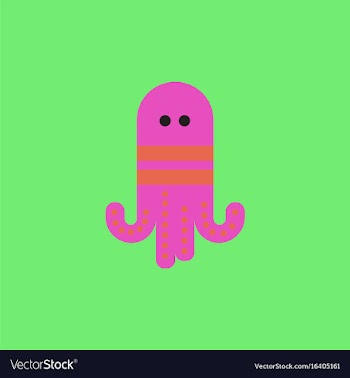 Octopus cartoon vector image