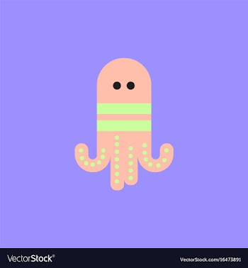 Octopus cartoon vector image