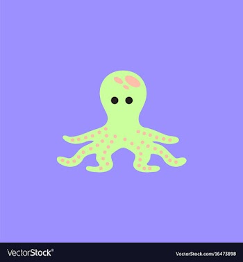 Octopus cartoon vector image