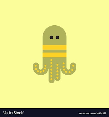 Octopus cartoon vector image