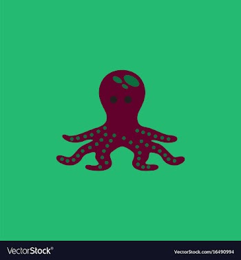 Octopus cartoon vector image