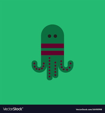 Octopus cartoon vector image