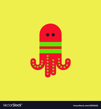 Octopus cartoon vector image