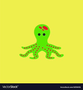 Octopus cartoon vector image